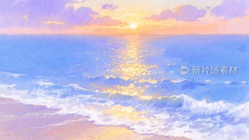 海边唯美日落景象