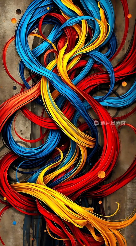 色彩交织的艺术画卷