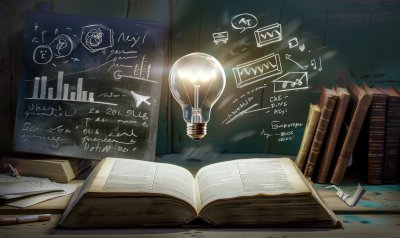 书籍灯泡创意灵感知识学习思想灯泡 书籍灯泡创意灵感知识学习思想灯泡