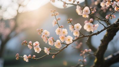 樱花枝头繁花图