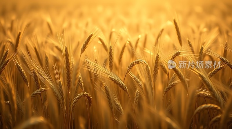 金色麦浪丰收的季节
