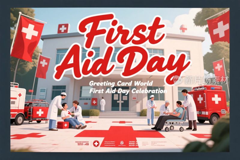 急救日主题宣传插画