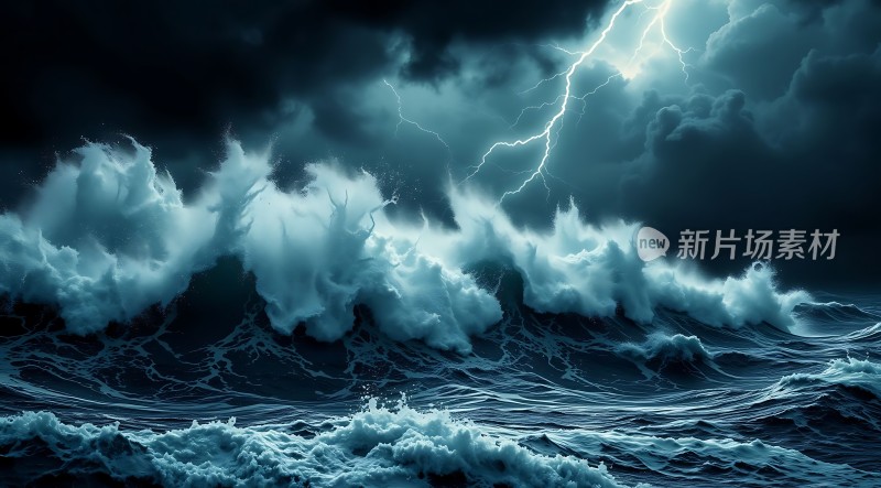 暴风雨中的海浪