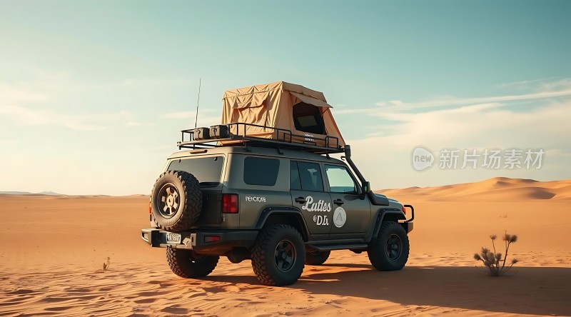 沙漠探险之旅越野车露营体验