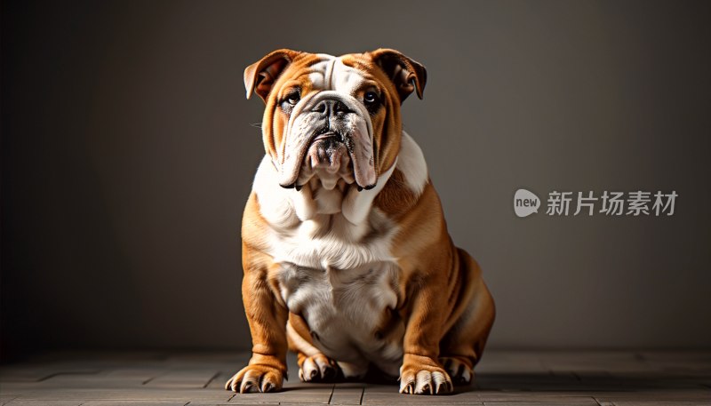 斗牛犬坐姿萌态