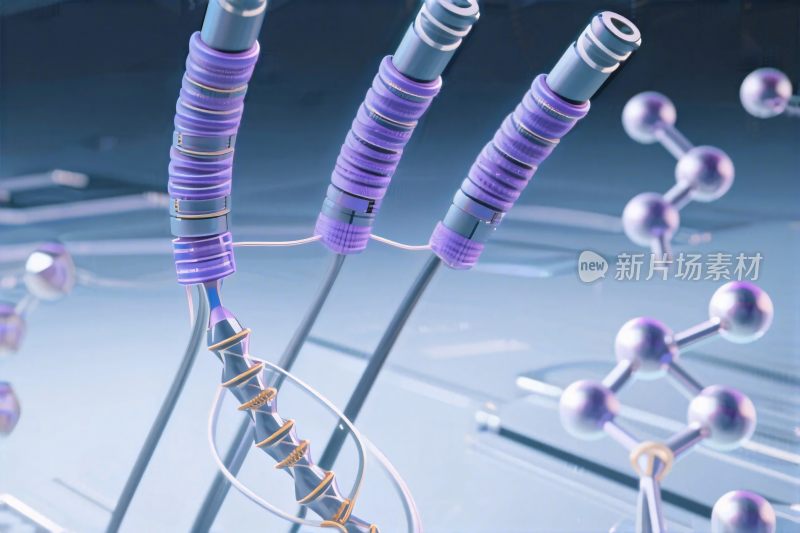 分子结构科学插画