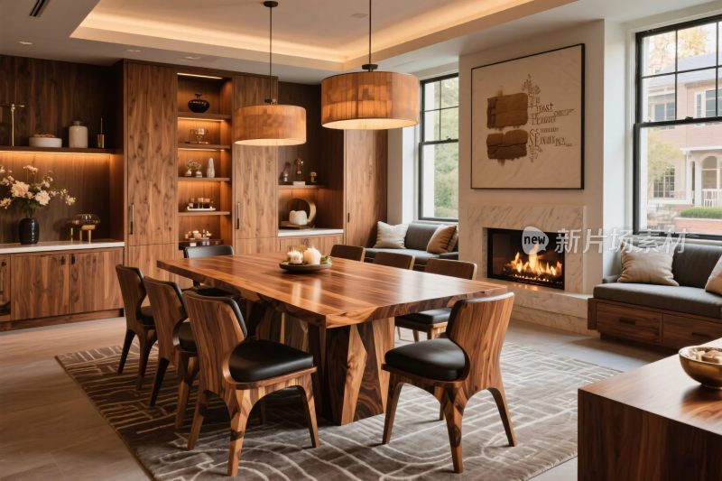 现代风格室内餐厅空间