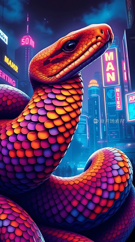 霓虹蛇影