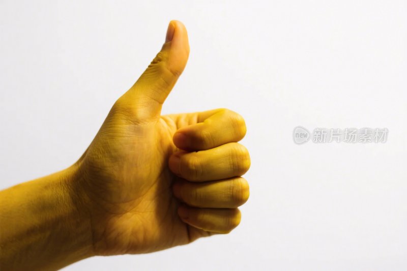 单手点赞手势摄影