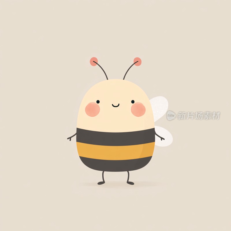 可爱卡通小蜜蜂插画