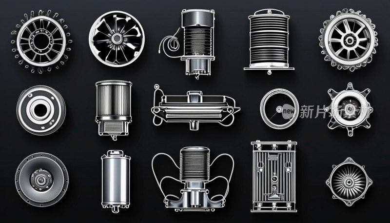 汽车零件图标集