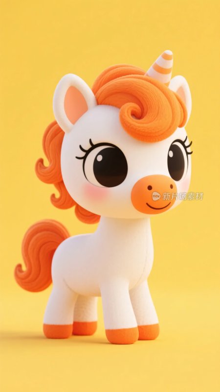 可爱卡通独角兽玩偶