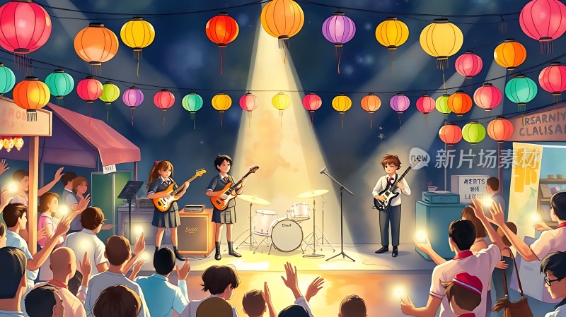 音乐节上的青春旋律