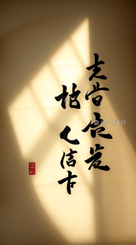 阳光下的书法艺术