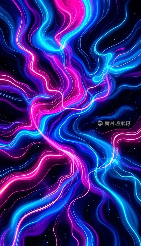 霓虹幻彩交织夜空