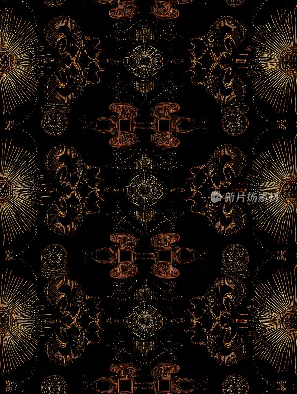 黑金花纹图案背景