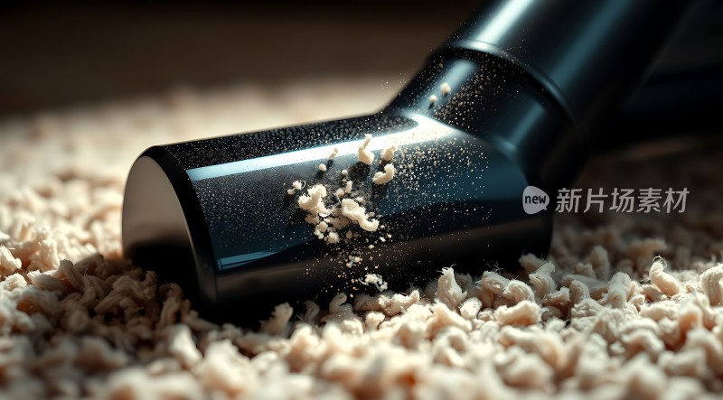 吸尘器清洁地毯灰尘四起