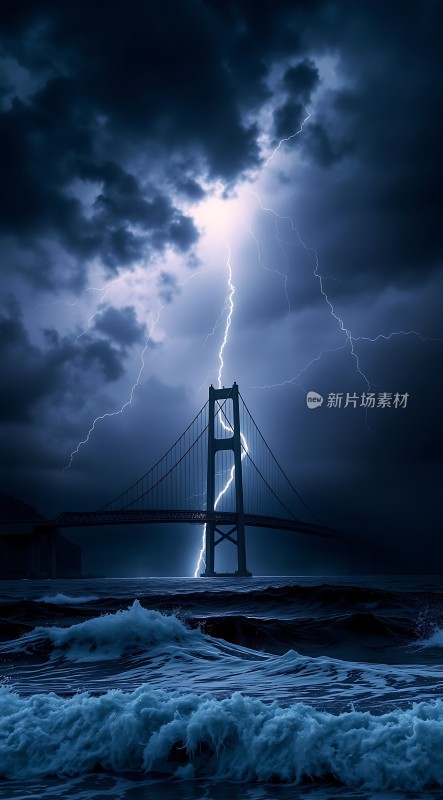 雷击下的跨海大桥