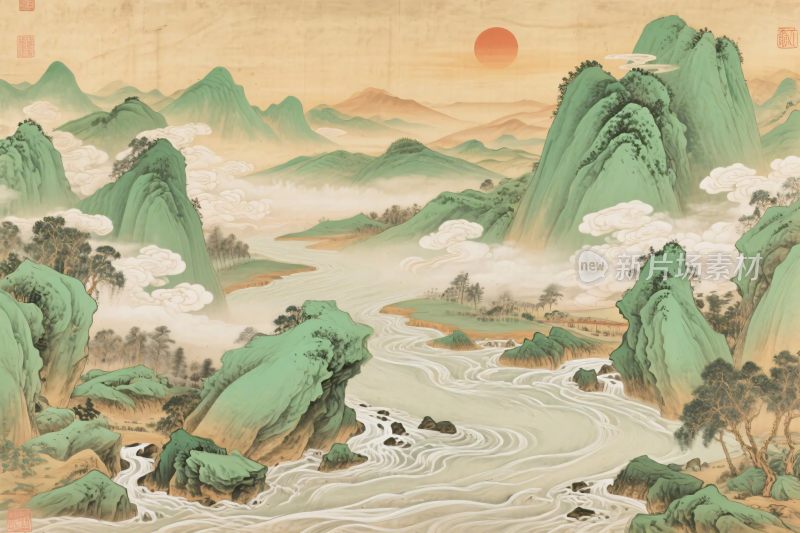 古典山水风景画