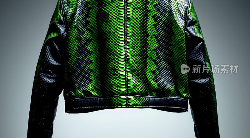 绿色鳞片皮衣时尚与野性的完美结合！