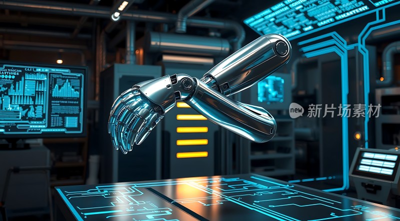 科技感十足的未来机械臂