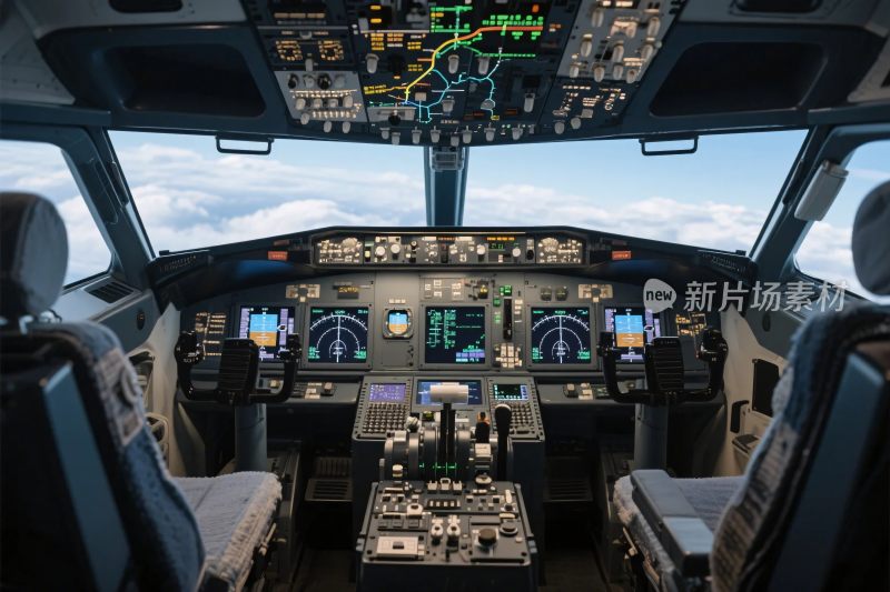 飞机驾驶舱内部