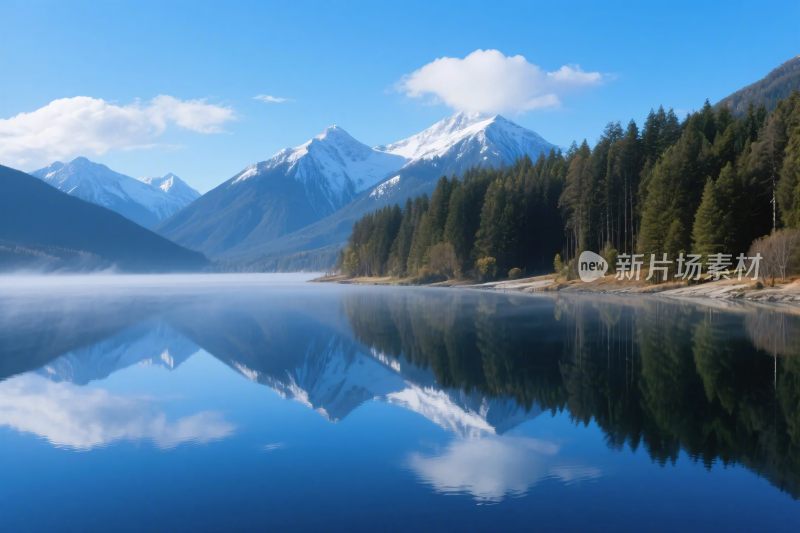 山水湖泊自然风光