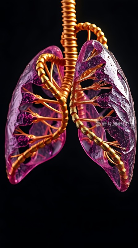 肺部呼吸系统艺术图