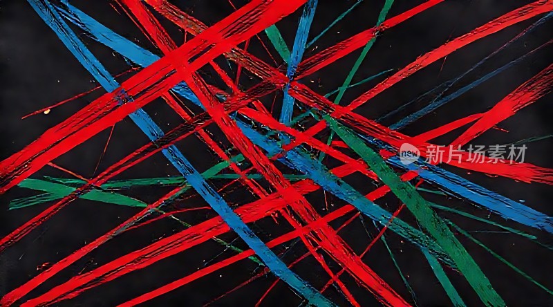 彩色线条交织的艺术画面
