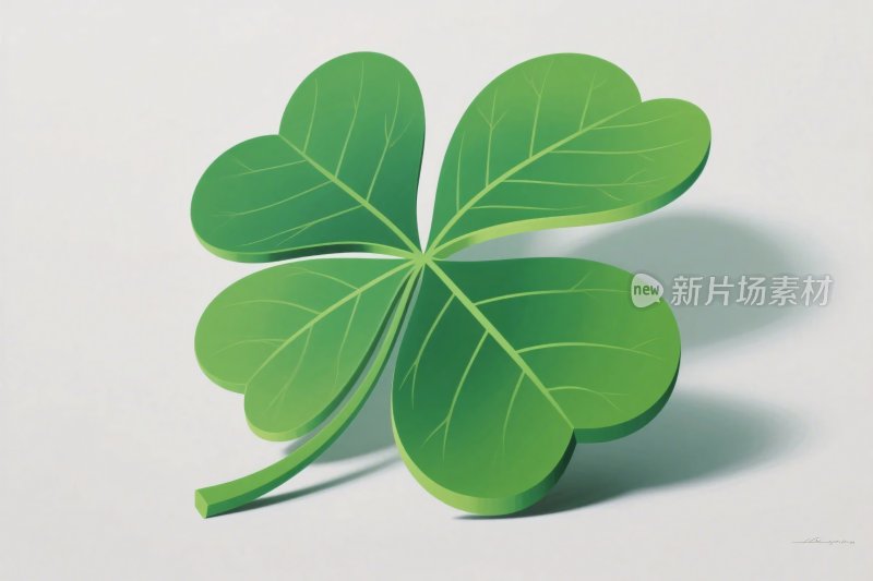 绿色四叶草插画