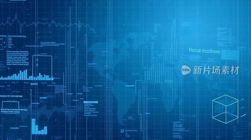 新片场素材科技感数据图表背景