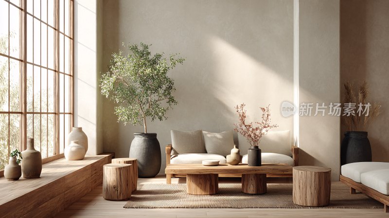 简约风室内客厅绿植场景