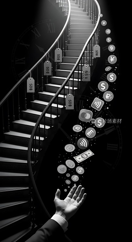 金钱阶梯通往财富之路