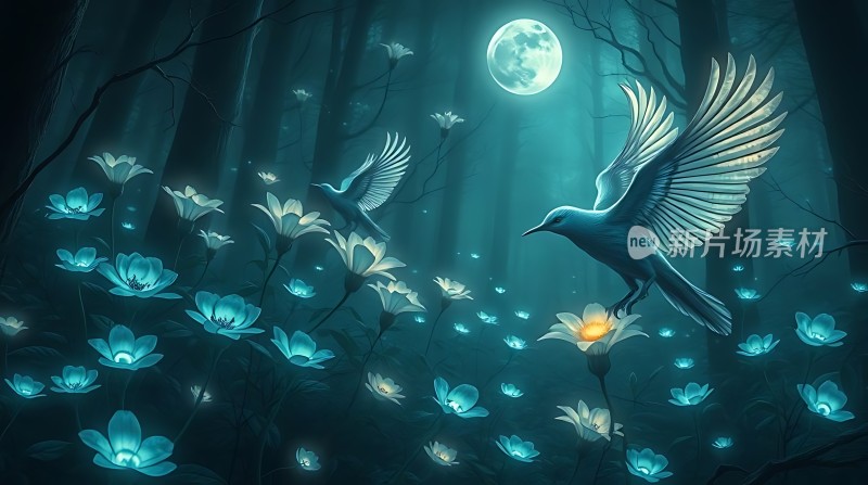 夜幕下的精灵之舞