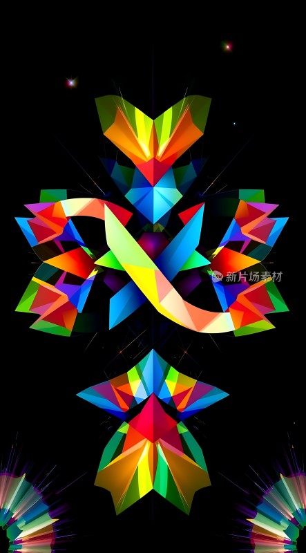 多彩几何艺术图案