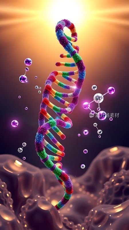 多彩DNA螺旋结构