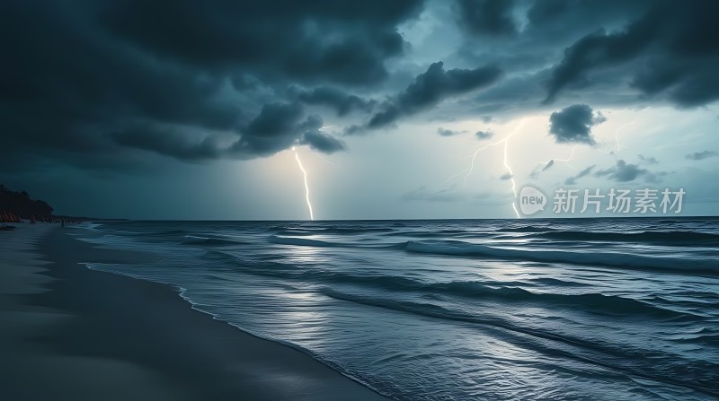 雷雨夜的海滩