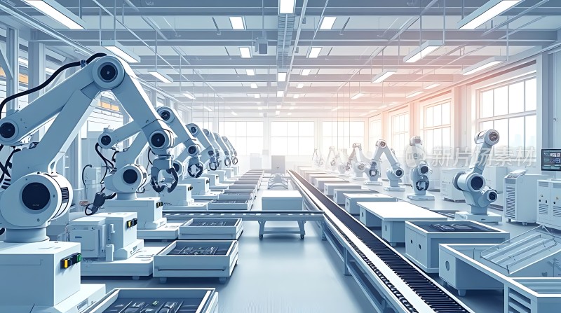 智能工厂机器人生产线高效运作