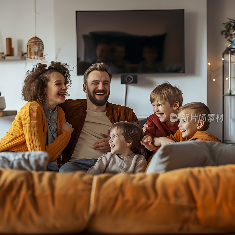 温馨家庭时刻父母与孩子共度美好时光