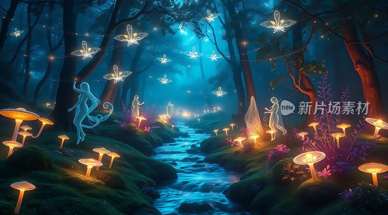 神秘森林夜光奇景