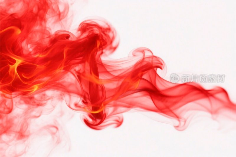 红色烟雾艺术插画
