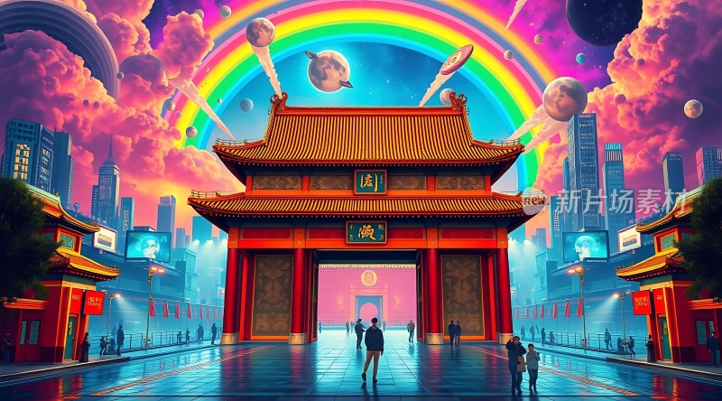 彩虹下的东方之门