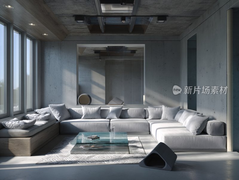 现代简约风客厅室内场景