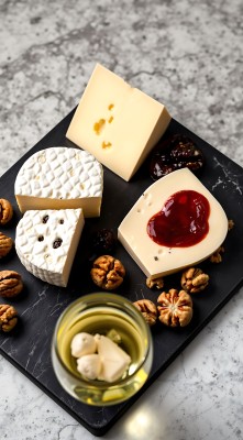 奶酪拼盘配坚果和果酱