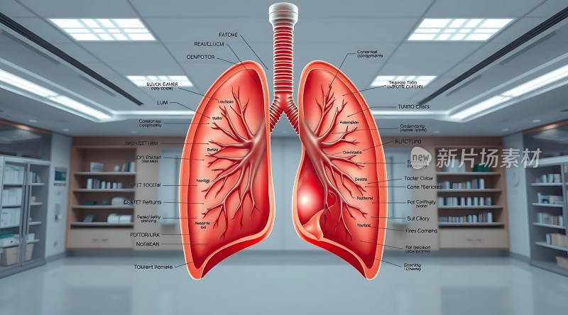 肺部结构解剖图