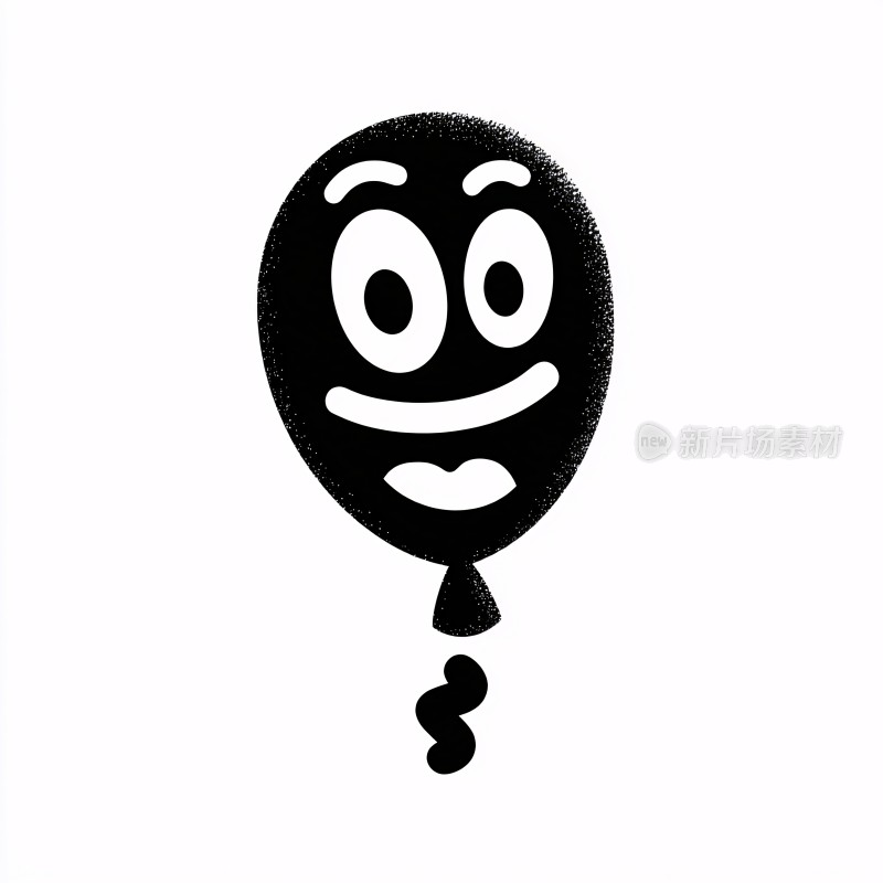卡通笑脸气球插画