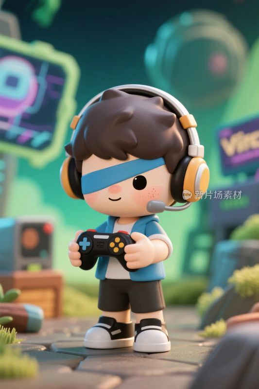 卡通游戏玩家形象