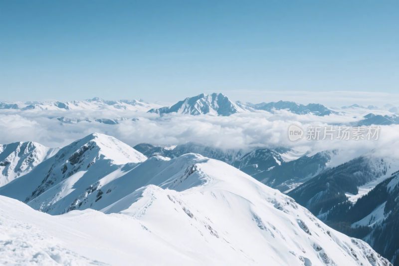 雪山云海风光图