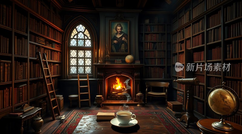 古董书房里的温暖时光