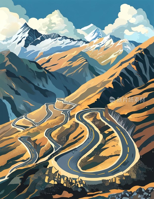 珠峰盘山路风光